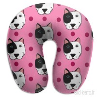 Travel Pillow Lola The Pit Bull Memory Foam U Neck Pillow for Lightweight Support in Airplane Car Train Bus - B07VD53XVP